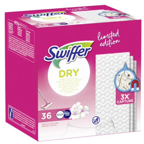 Змінні сухі серветки для швабри Swiffer dry + аромат Febreze та Ambi Pur, 36 шт